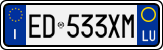 License plate of Italy, Cars (1994 year series)