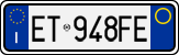 License plate of Italy, Cars (1994 year series)