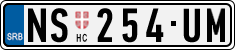 License plate of Serbia, Cars