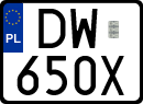 License plates of Poland, Special vehicles and motorcycles