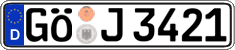 German license plate, Regular plates