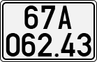 License plate of Vietnam, Cars
