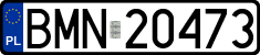 License plates of Poland, Regular car plates