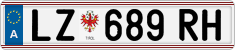 License plate of Austria, Regular plates