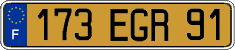 French license plate, FNI
