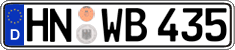 German license plate, Regular plates