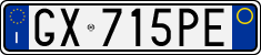 License plate of Italy, Cars (1994 year series)