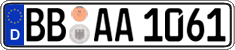 German license plate, Regular plates