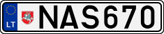 License plate of Lithuania, Cars