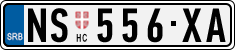 License plate of Serbia, Cars