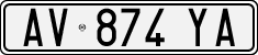 License plate of Italy, Cars (1994 year series)