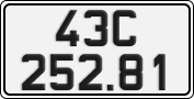 License plate of Vietnam, Cars