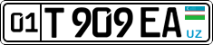 License plate of Uzbekistan, Private owners