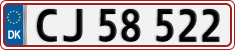 License plate of Denmark, Regular plates