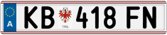 License plate of Austria, Regular plates
