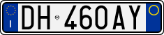 License plate of Italy, Cars (1994 year series)
