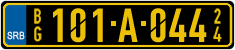 License plate of Serbia, Diplomatic