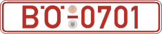 German license plate, Red license plates