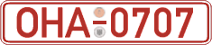 German license plate, Red license plates