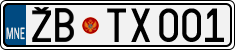 License plate of Montenegro, Cars