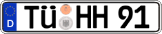 German license plate, Regular plates