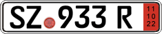 German license plate, Export transit plates