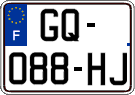 French license plate, SIV (ordinary)
