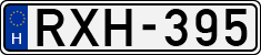license plates of Hungary, Cars (1990)