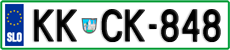 License plate of Slovenia, Cars