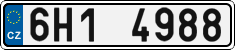 License plate of the Czech Republic, Cars (2001)