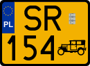 License plates of Poland, Oldtimers