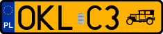 License plates of Poland, Oldtimers