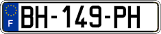 French license plate, SIV (ordinary)