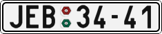 License plate of the Czech Republic, Cars (1960)
