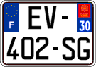 French license plate, SIV (ordinary)