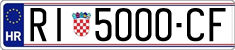 License plate of Croatia, Regular plates