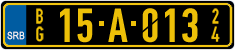 License plate of Serbia, Diplomatic