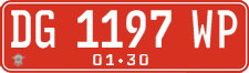 License plate of Indonesia, Government and public administrations