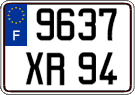 French license plate, FNI