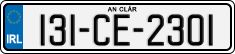 License plate of Ireland, Regular plates