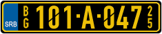 License plate of Serbia, Diplomatic