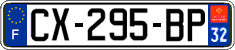 French license plate, SIV (ordinary)