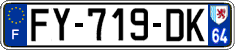 French license plate, SIV (ordinary)