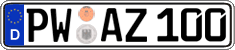 German license plate, Regular plates