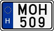 license plates of Hungary, Cars (1990)