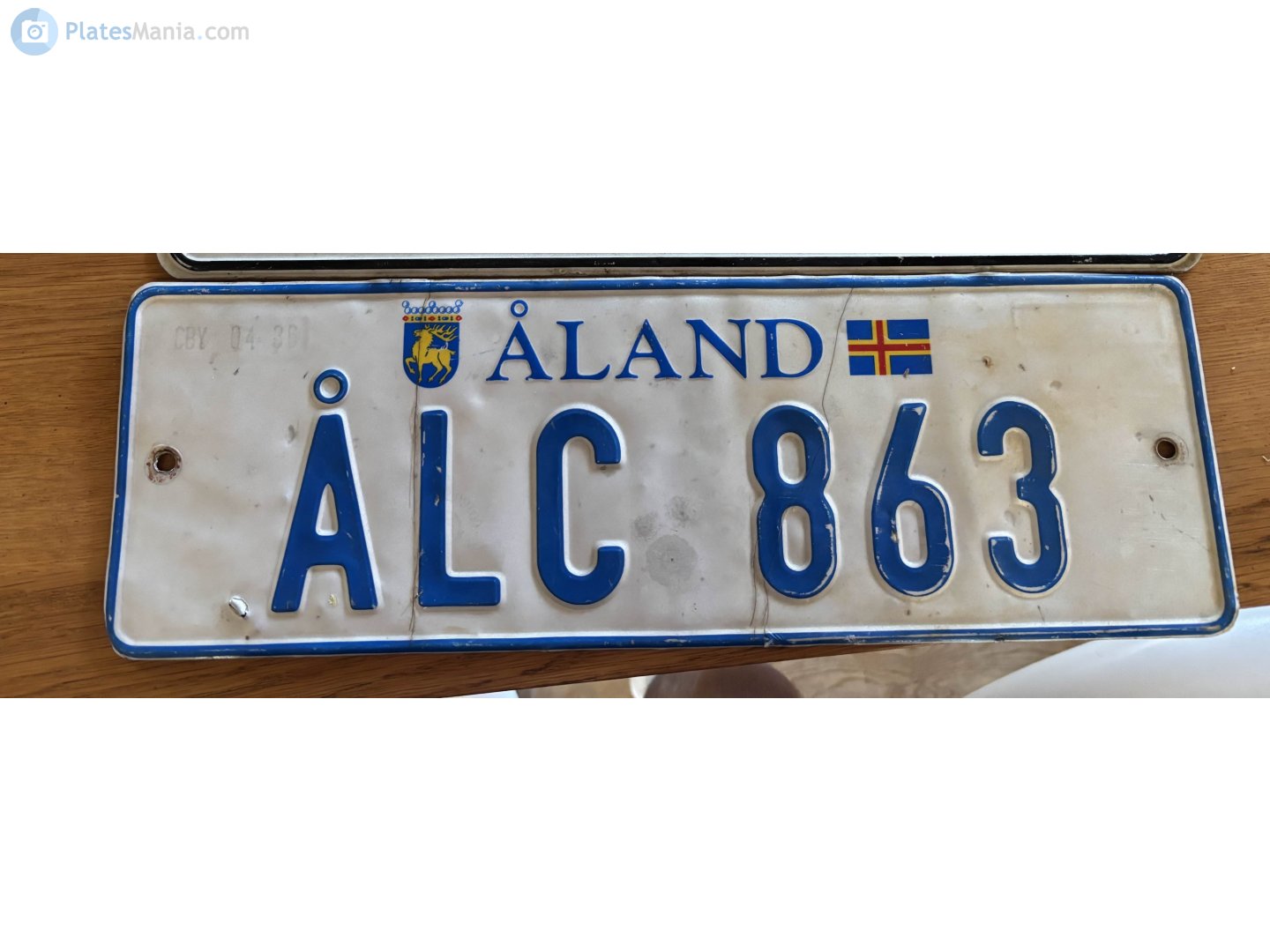 ÅLC 863, License plate without vehicle 