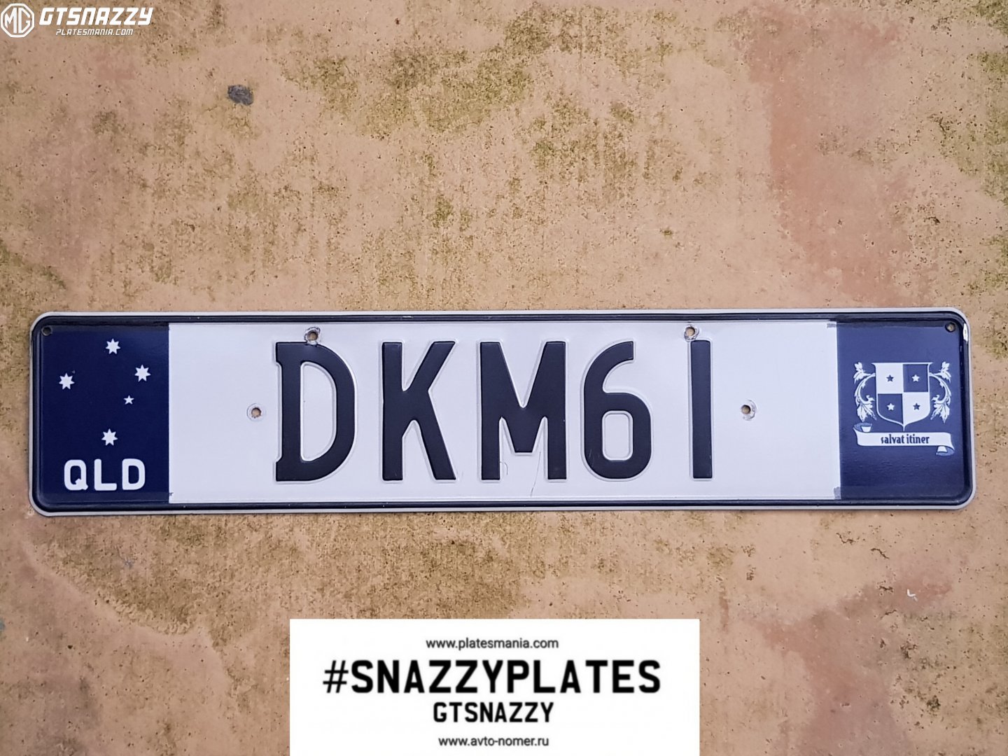 DKM61, License plate without vehicle 