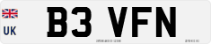 License plate of the United Kingdom, 1983 year system