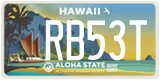 Hawaii, Specialty plates (AB12C)