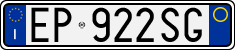 License plate of Italy, Cars (1994 year series)